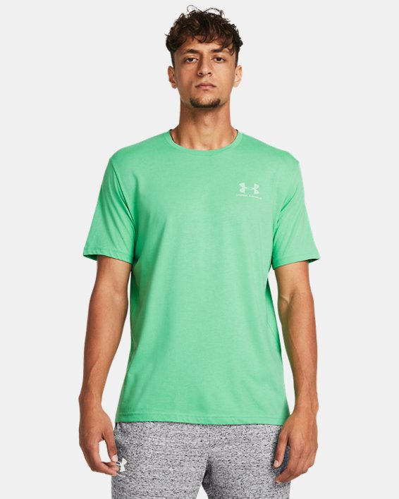 Men's UA Sportstyle Left Chest Short Sleeve Shirt in Green image number 0